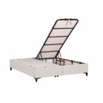 INTERNO ΒΑΣΗ ΜΕ ΑΠΟΘΗΚ.ΧΩΡΟ 160x200cm OFF WHITE 16-950 200x160x34 09-2107 - Image 4