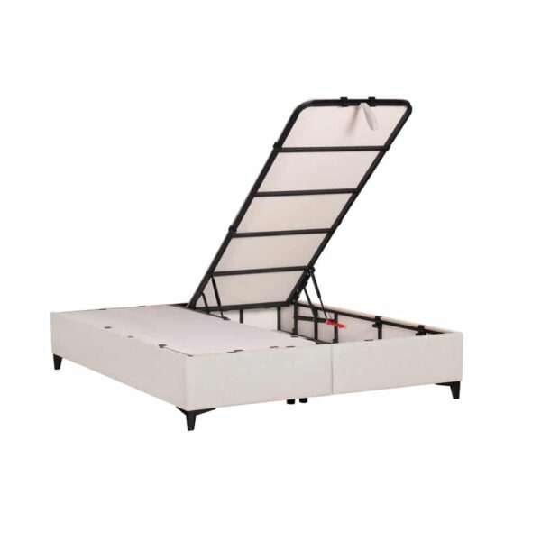 INTERNO ΒΑΣΗ ΜΕ ΑΠΟΘΗΚ.ΧΩΡΟ 160x200cm OFF WHITE 16-950 200x160x34 09-2107 - Image 4