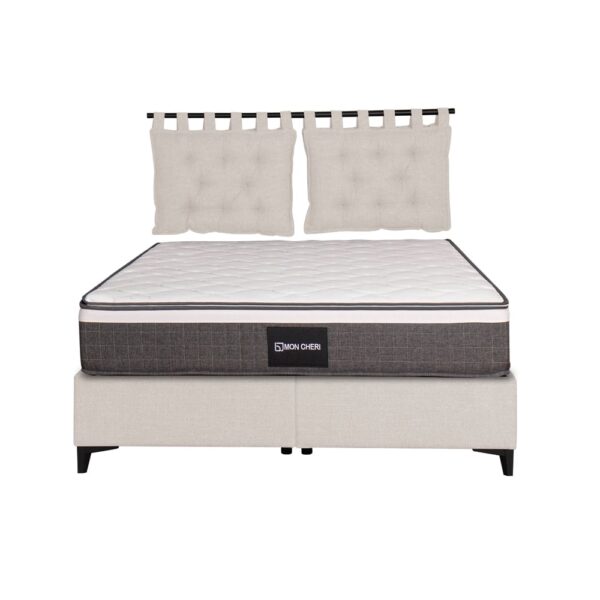 INTERNO ΒΑΣΗ ΜΕ ΑΠΟΘΗΚ.ΧΩΡΟ 160x200cm OFF WHITE 16-950 200x160x34 09-2107 - Image 5