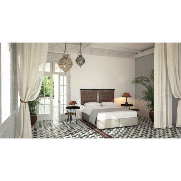 INTERNO ΒΑΣΗ ΜΕ ΑΠΟΘΗΚ.ΧΩΡΟ 160x200cm ΓΚΡΙ ΚΑΦΕ 20-914 200x160x34 09-2108 - Image 2