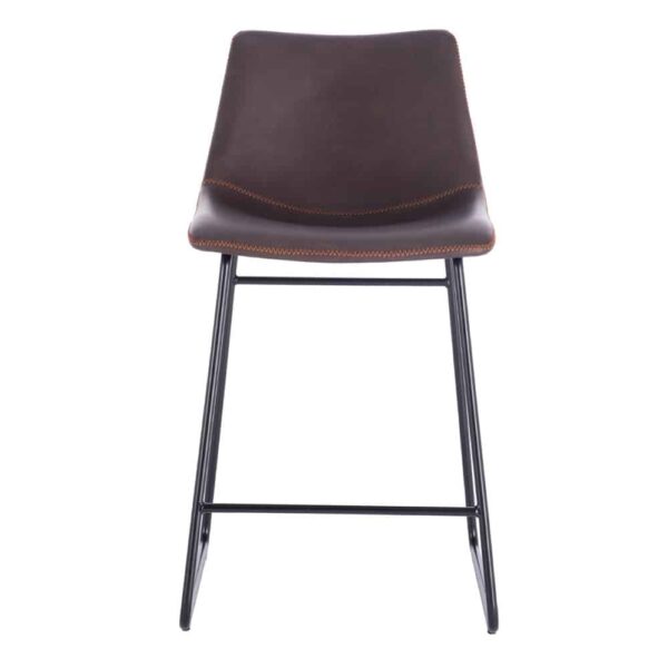 NUEVO ΣΚΑΜΠΟ BAR ΚΑΦΕ ANTIQUE WASHED ΜΑΥΡΟ 46x57.5x89 26-0040 - Image 2