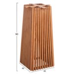 ΒΑΣΗ ΜΠΑΡ ΕΣΩΤ.ΧΩΡΟΥ ΜΕΣ.ΥΨΟΥΣ ΤΕΤΡΑΓΩΝΗ FRANTZ HM9858.11 ΞΥΛΟ MINDI-ΦΥΣΙΚΟ 40x40x90Yεκ - Image 2