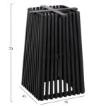 ΒΑΣΗ ΤΡΑΠΕΖΙΟΥ ΕΣΩΤ.ΧΩΡΟΥ ΤΕΤΡΑΓΩΝΗ FRANTZ HM9460.12 ΞΥΛΟ MINDI ΣΕ ΜΑΥΡΟ 60x60x73Y εκ. - Image 2