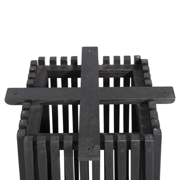 ΒΑΣΗ ΤΡΑΠΕΖΙΟΥ ΕΣΩΤ.ΧΩΡΟΥ ΤΕΤΡΑΓΩΝΗ FRANTZ HM9460.12 ΞΥΛΟ MINDI ΣΕ ΜΑΥΡΟ 60x60x73Y εκ. - Image 4