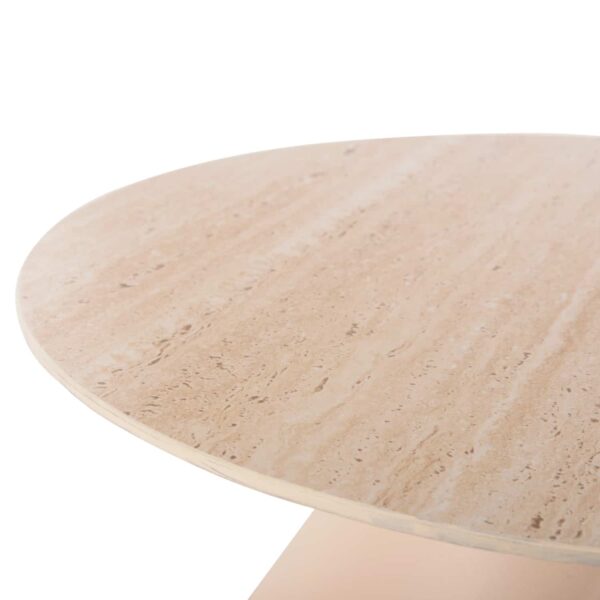 ΒΟΗΘΗΤΙΚΑ ΤΡΑΠΕΖΑΚΙΑ 2ΤΜΧ NANZA HM9927 ΜΕΤΑΛΛΟ ΚΡΕΜ-ΜΠΕΖ ΚΕΡΑΜΙΚΟ TOP Φ50&Φ60 εκ. - Image 4