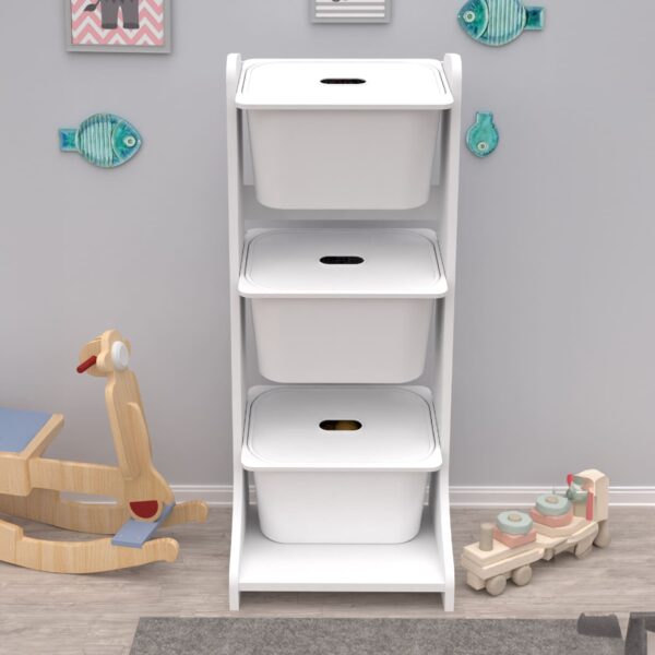 ΕΠΙΠΛΟ ΑΠΟΘΗΚΕΥΣΗΣ FRED HM18208.01 ΛΕΥΚΗ ΜΕΛΑΜΙΝΗ 44x35x107Υεκ. - Image 5