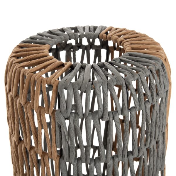 ΦΩΤΙΣΤΙΚΟ ΔΑΠΕΔΟΥ HM4356 ΜΕΤΑΛΛΟ-PAPER ROPE ΣΕ ΜΠΕΖ-ΦΥΣΤΙΚΙ Φ23X123Υεκ. - Image 4