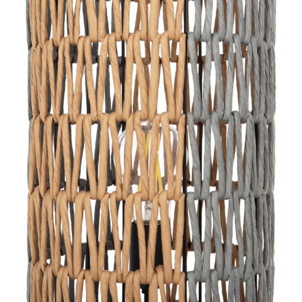 ΦΩΤΙΣΤΙΚΟ ΔΑΠΕΔΟΥ HM4356 ΜΕΤΑΛΛΟ-PAPER ROPE ΣΕ ΜΠΕΖ-ΦΥΣΤΙΚΙ Φ23X123Υεκ. - Image 5