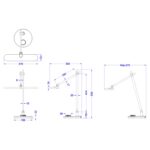 ΦΩΤΙΣΤΙΚΟ ΓΡΑΦΕΙΟΥ LED BLAIN PRO HM4446.07 ΓΚΡΙ ΒΑΣΗ ABS-ΓΚΡΙ ΑΛΟΥΜΙΝΙΟ 57,5x53Υεκ. - Image 2