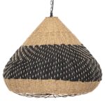 ΦΩΤΙΣΤΙΚΟ ΟΡΟΦΗΣ ΚΡΕΜΑΣΤΟ HM4354 ΦΥΣΙΚΟ RAΤΤΑΝ-PAPER ROPE-ΦΥΣΙΚΟ&ΜΑΥΡΟ Φ54x42-145Υεκ. - Image 3