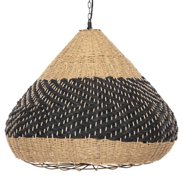 ΦΩΤΙΣΤΙΚΟ ΟΡΟΦΗΣ ΚΡΕΜΑΣΤΟ HM4354 ΦΥΣΙΚΟ RAΤΤΑΝ-PAPER ROPE-ΦΥΣΙΚΟ&ΜΑΥΡΟ Φ54x42-145Υεκ. - Image 3