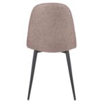 ΚΑΡΕΚΛΑ LEONARDO HM00100.28 ΥΦΑΣΜΑ ΣΚΟΥΡΟ ΜΠΕΖ & ΜΑΥΡΑ ΜΕΤΑΛ. ΠΟΔΙΑ 42x49,5x89Υεκ. - Image 6