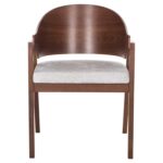 ΚΑΡΕΚΛΑ NERO HM9972 RUBBERWOOD ΣΕ ΚΑΡΥΔΙ-ΓΚΡΙ ΥΦΑΣΜΑ ΚΑΘΙΣΜΑ 56x56x78Yεκ. - Image 3
