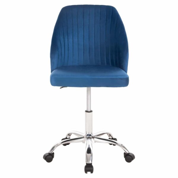 ΚΑΡΕΚΛΑ ΓΡΑΦΕΙΟΥ HOLLIS HM9008.03 ΜΠΛΕ ΒΕΛΟΥΔΟ-ΜΕΤΑΛ.ΠΟΔΙ 58x58x85Υεκ. - Image 3