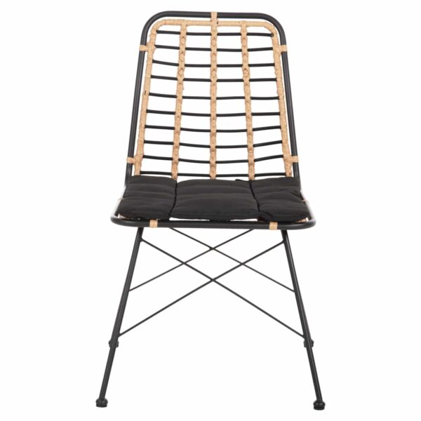 ΚΑΡΕΚΛΑ ΜΕΤΑΛΛΙΚΗ ALLEGRA HM5691.11 WICKER ΜΠΕΖ-ΜΑΥΡΟ 51x54x84Υεκ. - Image 3
