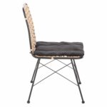 ΚΑΡΕΚΛΑ ΜΕΤΑΛΛΙΚΗ ALLEGRA HM5691.11 WICKER ΜΠΕΖ-ΜΑΥΡΟ 51x54x84Υεκ. - Image 4