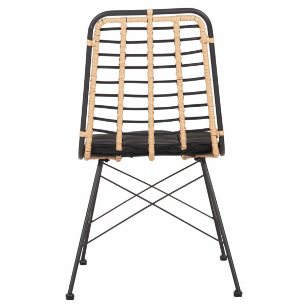 ΚΑΡΕΚΛΑ ΜΕΤΑΛΛΙΚΗ ALLEGRA HM5691.11 WICKER ΜΠΕΖ-ΜΑΥΡΟ 51x54x84Υεκ. - Image 6
