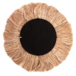 ΚΑΘΡΕΠΤΗΣ ΣΤΡΟΓΓΥΛΟΣ ΜΕ ΠΛΑΙΣΙΟ ΙΝΕΣ ΑΜΠΑΚΑ ΧΡΩΜΑ ΦΥΣΙΚΟ ΜΑΥΡΟ Φ100εκ.HM7749 - Image 4