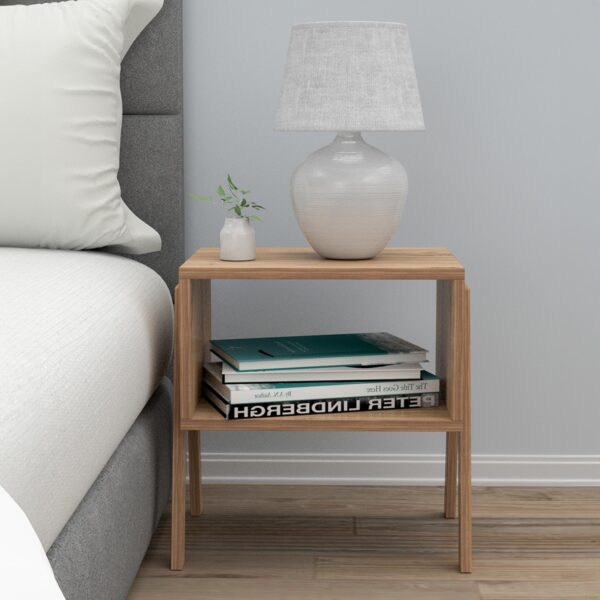 ΚΟΜΟΔΙΝΟ JAKE HM18182.04 ΜΕΛΑΜΙΝΗ ΣΕ ΦΥΣΙΚΟ ΞΥΛΟΥ 48x35x49Υεκ. - Image 3