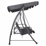 ΚΟΥΝΙΑ-ΚΡΕΒΑΤΙ 3ΘΕΣΙΑ ΜΕ ΣΚΙΑΣΤΡΟ LIKID HM5980.01 ΜΕΤΑΛΛΟ&ΥΦΑΣΜΑ ΓΚΡΙ 200x120x164Υεκ. - Image 5