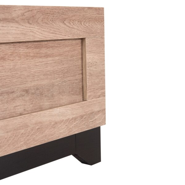 ΚΡΕΒΑΤΙ ΔΙΠΛΟ ΓΙΑ ΣΤΡΩΜΑ 160Χ200 AELIA HM684 ΓΚΡΙ ΥΦΑΣΜΑ & ΠΟΔΙΑ-SONAMA MDF 166x204x129Υεκ. - Image 6