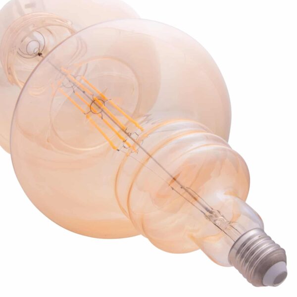 ΛΑΜΠΤΗΡΑΣ LED FILAMENT 8W E27 3000K GOLD COLOR DIMMABLE HM4053.02 - Image 3