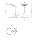 ΠΑΙΔΙΚΟ ΦΩΤΙΣΤΙΚΟ ΓΡΑΦΕΙΟΥ LED BADOO ΦΙΓΟΥΡΑ ΓΑΤΑΣ HM4449.03 ΓΑΛΑΖΙΟ-ΛΕΥΚΟ ABS - Image 2