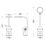 ΠΑΙΔΙΚΟ ΦΩΤΙΣΤΙΚΟ ΓΡΑΦΕΙΟΥ LED BADOO ΡΟΜΠΟΤΑΚΙ HM4453.01 ΛΕΥΚΟ-ΓΚΡΙ ABS - Image 2