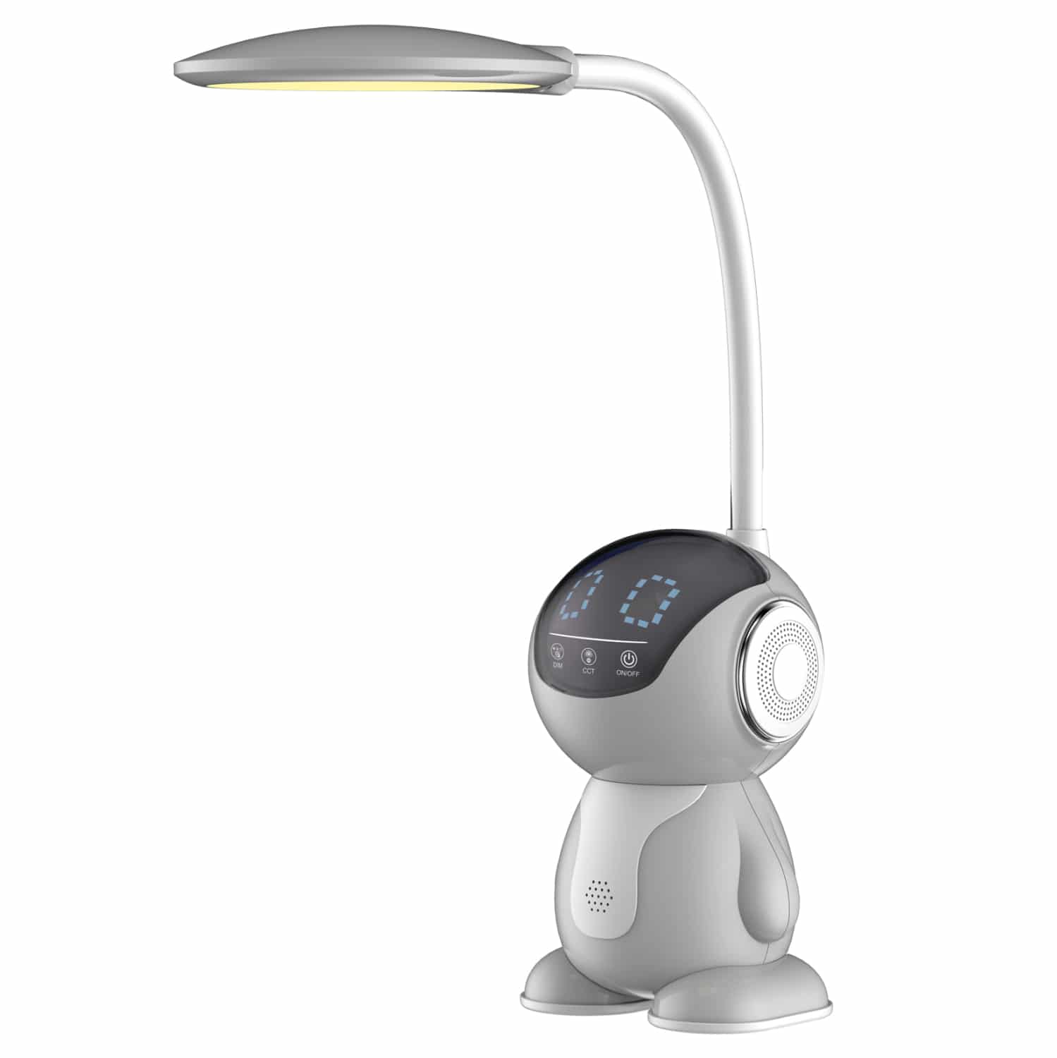 HM4453.01 ΠΑΙΔΙΚΟ ΦΩΤΙΣΤΙΚΟ ΓΡΑΦΕΙΟΥ LED BADOO ΡΟΜΠΟΤΑΚΙ HM4453.01 ΛΕΥΚΟ-ΓΚΡΙ ABS - Image 1