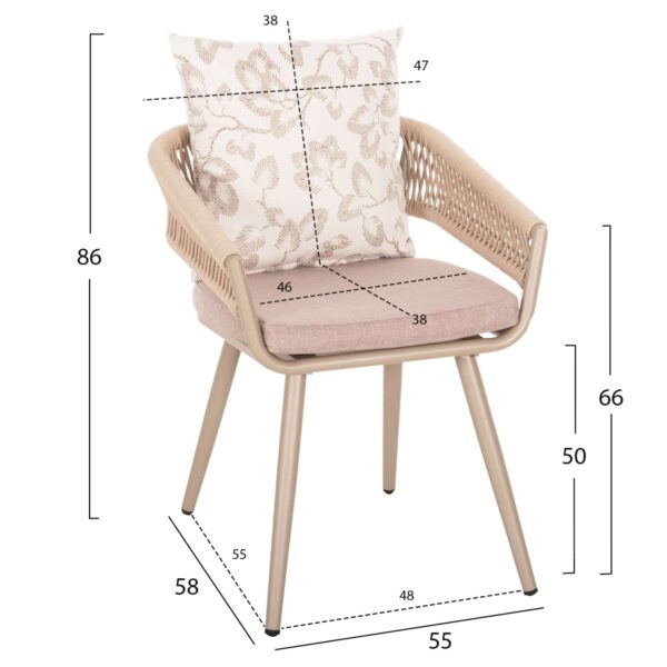 ΠΟΛΥΘΡΟΝΑ ΑΛΟΥΜΙΝΙΟΥ CAMDEN HM6141.04 ΜΑΞΙΛΑΡΙ ΜΕ PRINT-ΚΑΠΟΥΤΣΙΝΟ 56x60x72-87Υεκ - Image 2