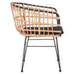 ΠΟΛΥΘΡΟΝΑ ΕΞ.ΧΩΡΟΥ ALLEGRA HM5456.11 ΜΕΤΑΛΛΟ&ΜΑΞΙΛΑΡΙ ΜΑΥΡΟ-WICKER ΜΠΕΖ 58x61x81Y - Image 4