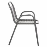 ΠΟΛΥΘΡΟΝΑ ΕΞ.ΧΩΡΟΥ AVRIL HM5968.01 ΜΕΤΑΛΛΟ ΚΑΙ ΣΥΝΘ.RATTAN ΣΕ ΓΚΡΙ 54,5x56x78Υεκ. - Image 4