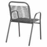 ΠΟΛΥΘΡΟΝΑ ΕΞ.ΧΩΡΟΥ AVRIL HM5968.01 ΜΕΤΑΛΛΟ ΚΑΙ ΣΥΝΘ.RATTAN ΣΕ ΓΚΡΙ 54,5x56x78Υεκ. - Image 5