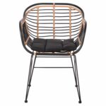ΠΟΛΥΘΡΟΝΑ ALLEGRA HM5663.11 ΜΕΤΑΛ.ΣΚΕΛΕΤΟΣ-P.E.RATTAN ΜΠΕΖ-ΜΑΥΡΟ 58x59x81Υεκ - Image 3