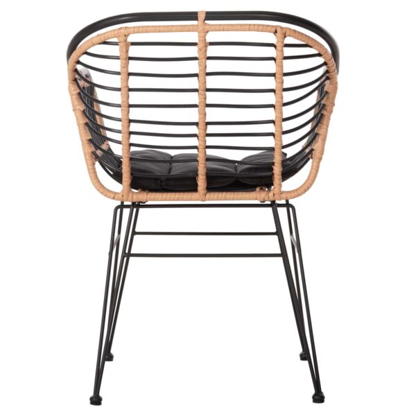 ΠΟΛΥΘΡΟΝΑ ALLEGRA HM5663.11 ΜΕΤΑΛ.ΣΚΕΛΕΤΟΣ-P.E.RATTAN ΜΠΕΖ-ΜΑΥΡΟ 58x59x81Υεκ - Image 6