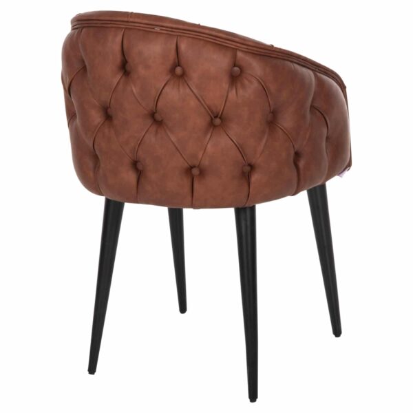 ΠΟΛΥΘΡΟΝΑ LORETTA HM9271.53 ΜΕ ΤΑΜΠΑ ΤΕΧΝΟΔΕΡΜΑ & ΞΥΛΙΝΑ ΜΑΥΡΑ ΠΟΔΙΑ 53x60x82Υεκ. - Image 5