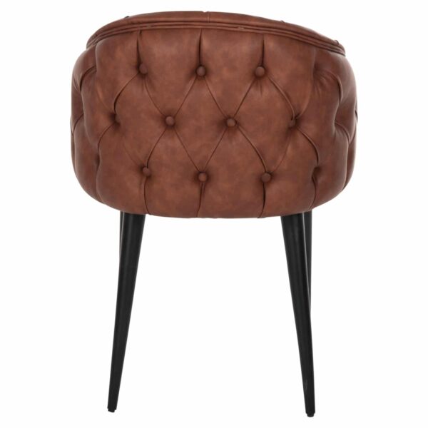 ΠΟΛΥΘΡΟΝΑ LORETTA HM9271.53 ΜΕ ΤΑΜΠΑ ΤΕΧΝΟΔΕΡΜΑ & ΞΥΛΙΝΑ ΜΑΥΡΑ ΠΟΔΙΑ 53x60x82Υεκ. - Image 6