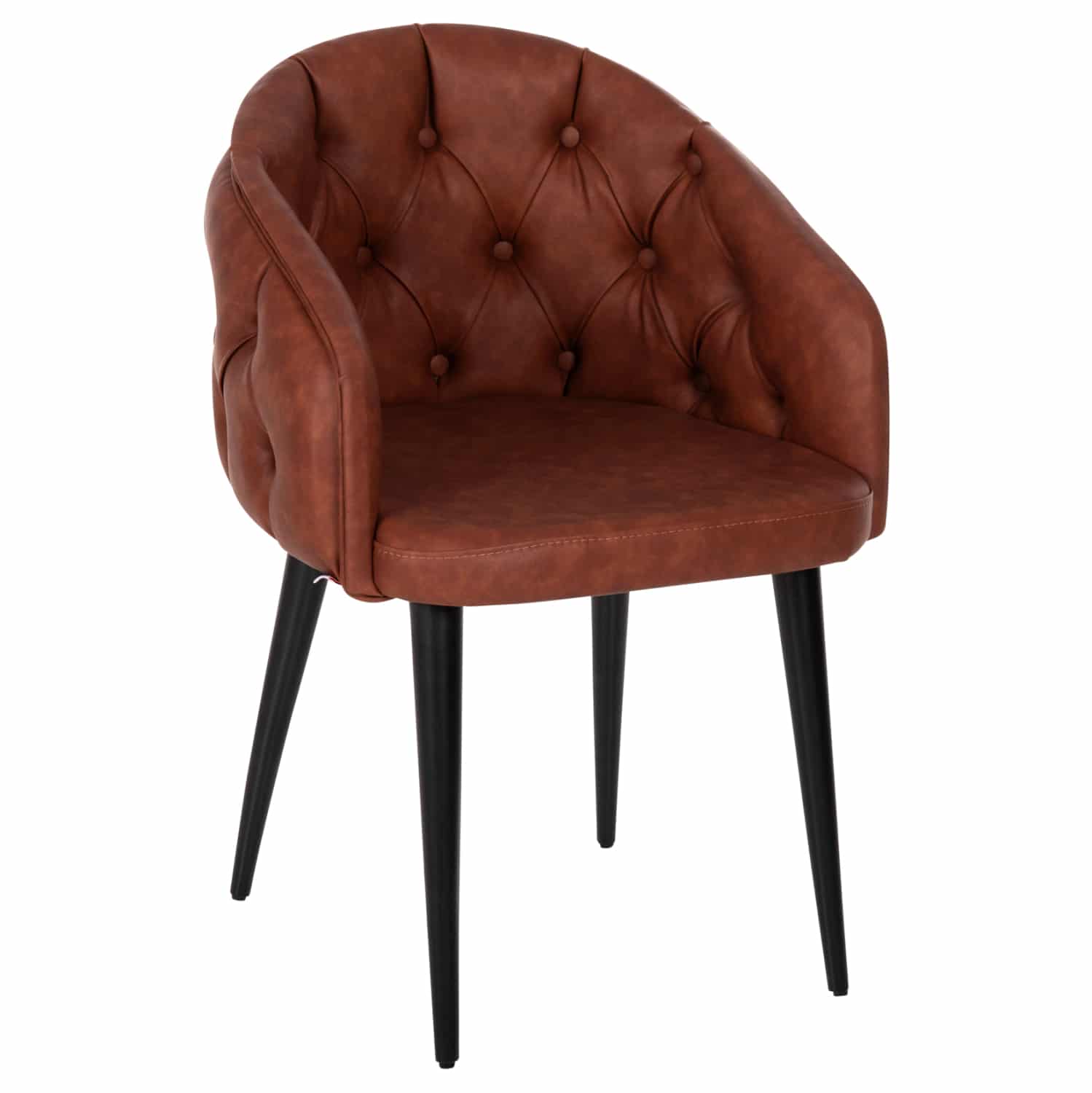 HM9271.53 ΠΟΛΥΘΡΟΝΑ LORETTA HM9271.53 ΜΕ ΤΑΜΠΑ ΤΕΧΝΟΔΕΡΜΑ & ΞΥΛΙΝΑ ΜΑΥΡΑ ΠΟΔΙΑ 53x60x82Υεκ. - Image 1