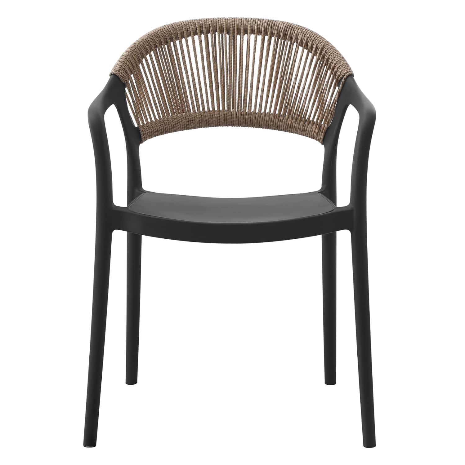 HM6155.02 ΠΟΛΥΘΡΟΝΑ ΠΟΛΥΠΡΟΠΥΛΕΝΙΟΥ EVA HM6155.02 ΜΑΥΡΗ ΜΕ ΜΠΕΖ ΣΧΟΙΝΙ 56,5x53x80Υεκ. - Image 1