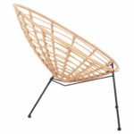 ΠΟΛΥΘΡΟΝΑ ΤΥΠΟΥ ΦΩΛΙΑ ΜΕΤΑΛΛΙΚΗ ALLEGRA HM5458.11 ΜΕ WICKER ΜΠΕΖ 73x78x88Υεκ. - Image 4