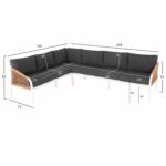 ΣΑΛΟΝΙ ΓΩΝΙΑ ΕΞ.ΧΩΡΟΥ MAERLY HM6140.01 ΑΛΟΥΜΙΝΙΟ ΛΕΥΚΟ-ΜΑΞΙΛΑΡΙΑ ΑΝΘΡΑΚΙ-ΣΥΝΘ.ΣΧΟΙΝΙ - Image 2