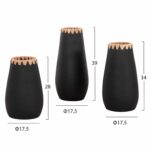 ΣΕΤ 3ΤΜΧ ΔΙΑΚΟΣΜΗΤΙΚΑ ΒΑΖΑ HM4372 ΤΕΡΑΚΟΤΑ ΣΕ ΜΑΥΡΟ ΜΕ ΠΛΕΞΗ ΨΑΘΑΣ ΣΤΟ ΣΤΟΜΙΟ - Image 2