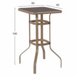 ΣΕΤ 3ΤΜΧ ΕΞΩΤΕΡΙΚΟΥ ΧΩΡΟΥ LAURA HM21054.04 ΣΑΜΠΑΝΙ ΜΕΤΑΛΛΟ & ΑΛΟΥΜΙΝΙΟ - Image 2