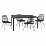 ΣΕΤ ΕΞ.ΧΩΡΟΥ 5ΤΜΧ OFER HM21029 ΣΚΟΥΡΟ ΓΚΡΙ ΜΕΤΑΛΛΟ-ΜΑΥΡΟ WICKER & ΜΕΤΑΛΛΟ