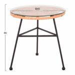 ΣΕΤ ΕΞΩΤΕΡΙΚΟΥ ΧΩΡΟΥ 3ΤΜΧ ALLEGRA HM21047.11 ΜΠΕΖ ΣΥΝΘ.RATTAN-ΜΕΤΑΛΛΟ ΣΕ ΜΑΥΡΟ - Image 2