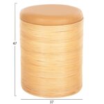 ΣΚΑΜΠΟ MITCH HM9886 ΦΥΣΙΚΟ RATTAN-ΚΑΘΙΣΜΑ ΑΠΟ PU ΜΠΕΖ Φ37x47Υεκ. - Image 2