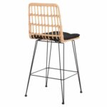 ΣΚΑΜΠΟ ΜΕΣ.ΥΨΟΥΣ ALLEGRA HM5643.11 ΜΕΤΑΛΛΟ&ΜΑΞΙΛΑΡΙ ΜΑΥΡΟ-WICKER ΜΠΕΖ 50x55x103Υεκ. - Image 5