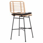 ΣΚΑΜΠΟ ΜΠΑΡ ΜΕΣ.ΥΨΟΥΣ ALLEGRA HM5709.11 ΜΕΤΑΛΛΟ&ΜΑΞΙΛΑΡΙ ΜΑΥΡΟ-WICKER ΜΠΕΖ 46x46x99Υεκ - Image 5