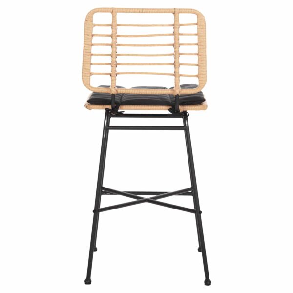 ΣΚΑΜΠΟ ΜΠΑΡ ΜΕΣ.ΥΨΟΥΣ ALLEGRA HM5709.11 ΜΕΤΑΛΛΟ&ΜΑΞΙΛΑΡΙ ΜΑΥΡΟ-WICKER ΜΠΕΖ 46x46x99Υεκ - Image 6