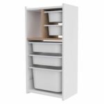 ΣΥΡΤΑΡΙΕΡΑ SANI HM18209.01 ΜΕΛΑΜΙΝΗ ΣΕ ΛΕΥΚΟ-ΣΟΝΟΜΑ & ΛΕΥΚΑ ΣΥΡΤΑΡΙΑ P.E. 45,5x30x90Υεκ.